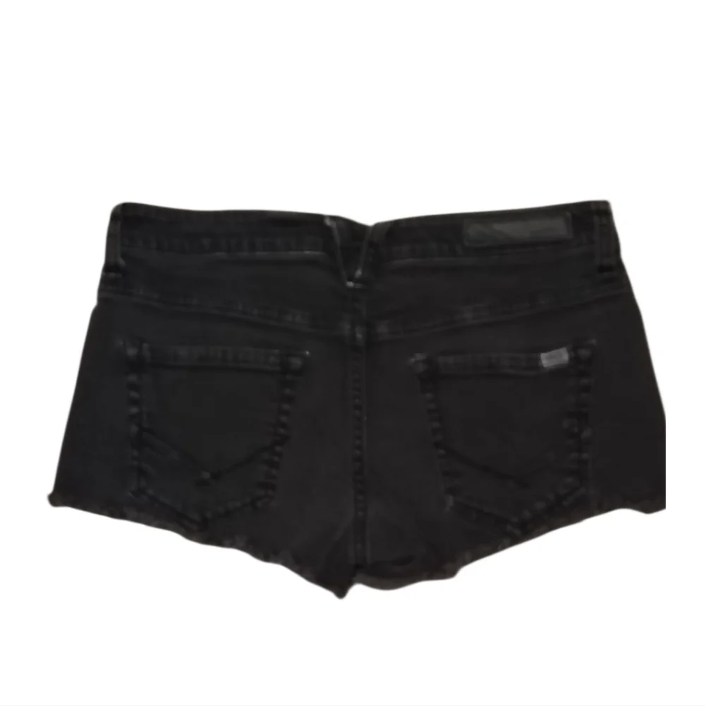Vintage Vans Grommet Cut Off Jean Shorts Size 3 Black Denim Shorts 2 Inch Inseam